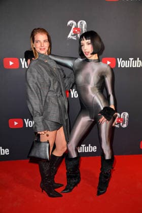 Yvonne Catterfeld and Domiziana at the YouTube Music Award Dinner at the Grill Royal restaurant in Berlin 25 11 2025