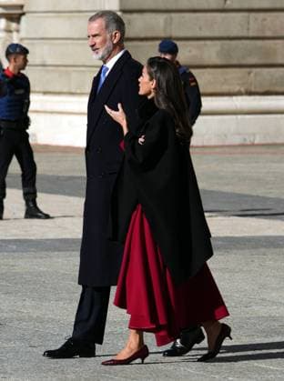 Spanish King Felipe VI and Queen Letizia with Frank Walter Steinmeier and Elke Budenbender during a official ceremony for Germany Republic President on occasion his official visit to Spain in RoyalPalace in Madrid on Wednesday, 26 November 2025. Cordon Press