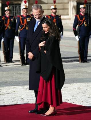 Spanish King Felipe VI and Queen Letizia with Frank Walter Steinmeier and Elke Budenbender during a official ceremony for Germany Republic President on occasion his official visit to Spain in RoyalPalace in Madrid on Wednesday, 26 November 2025. Cordon Press