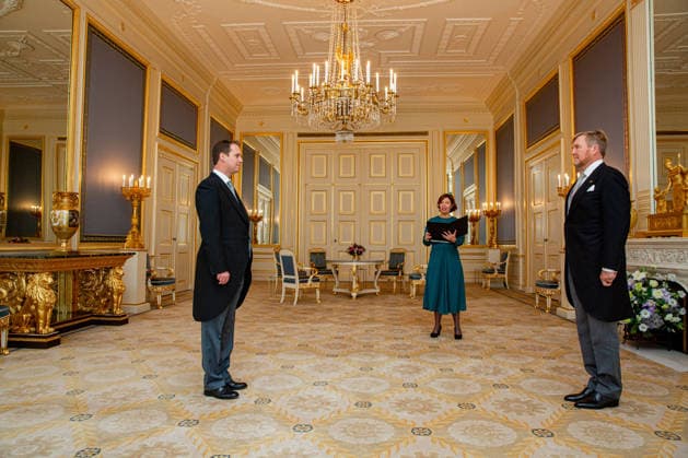 26-11-2025 Palace King Willem-Alexander during a meeting with mr. A.J. van Doesum raadsheer in de belastingkamer van de Hoge Raad der Nederlanden at palace Noordeinde in The Hague. Â  Copyright: xPPEx