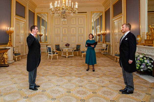 26-11-2025 Palace King Willem-Alexander during a meeting with mr. A.J. van Doesum raadsheer in de belastingkamer van de Hoge Raad der Nederlanden at palace Noordeinde in The Hague. Â  Copyright: xPPEx