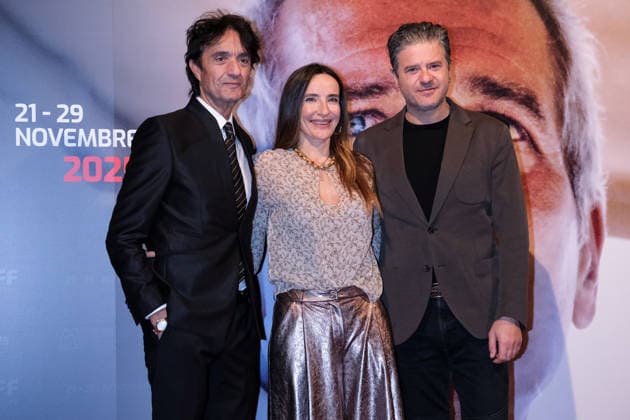 43rd Torino Film Festival 2025 - Day 6 in Italy - 26 Nov 2025 Giulio Base, Emanuela Rossi and Edoardo Pesce attend the 43rd Torino Film Festival. Turin Italy Copyright: xDavidexDixLallax xSOPAxImagesx DDILALLA-0001