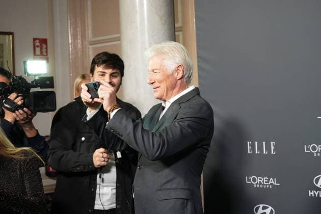 Richard Gere and Alejandra Silva at photocall for Elle x Future and Elle Eco awards in Madrid on Wednesday, 26 November 2025 Cordon Press 