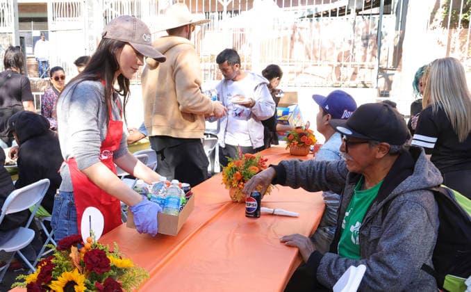 26 November 2025 - Los Angeles, California - Cailey Cowan. 2025 Thanks & Giving On Skid Row held at Los Angeles Mission. Photo Copyright: xAdMediax