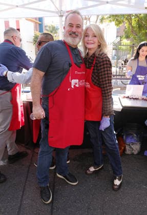 26 November 2025 - Los Angeles, CaliforniaDennis Oleesky, Deidre Hall,. 2025 Thanks & Giving On Skid Row held at Los Angeles Mission. Photo Copyright: xAdMediax