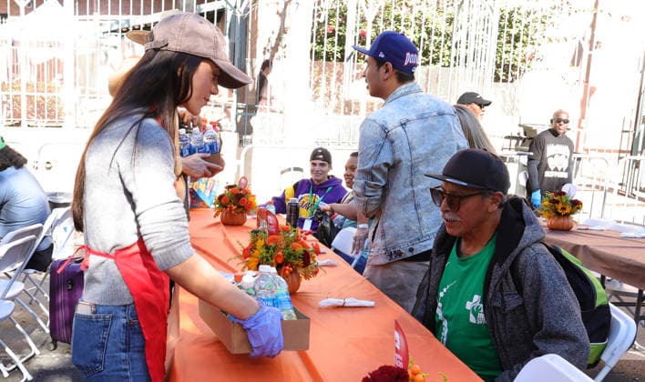 26 November 2025 - Los Angeles, California - Cailey Cowan. 2025 Thanks & Giving On Skid Row held at Los Angeles Mission. Photo Copyright: xAdMediax
