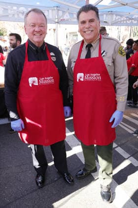 26 November 2025 - Los Angeles, California - Chief of the Los Angeles Police Department Jim McDonnell, Sheriff Robert G. Luna. 2025 Thanks & Giving On Skid Row held at Los Angeles Mission. Photo Copyright: xAdMediax