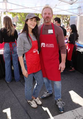 26 November 2025 - Los Angeles, California - Cailey Cowan, Ian Ziering,. 2025 Thanks & Giving On Skid Row held at Los Angeles Mission. Photo Copyright: xAdMediax