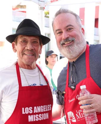 26 November 2025 - Los Angeles, California - Danny Trejo, Dennis Oleesky. 2025 Thanks & Giving On Skid Row held at Los Angeles Mission. Photo Copyright: xAdMediax