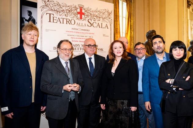 Premiere At La Scala -Lady Macbeth Of The Mtsensk District- Press Conference La Scala Theatre - Milan, Italy Vasily Barkhatov;Riccardo Chailly;Fortunato Ortombina;Sara Jakubiak;Alexander Roslavets;Yevgeny Akimov;Najmiddin Mavlyanov;Olga Shaishmelashvili Premiere At La Scala -Lady Macbeth Of The Mtsensk District- Press Conference La Scala Theatre - Milan, Italy 26th November 2025  Copyright: xSGPx