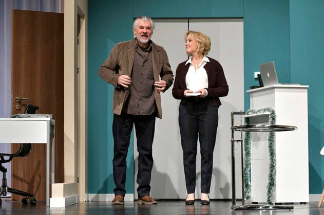 Daniel Morgenroth and Susanne Eisenkolb at the photo rehearsal for the play Der Neurosen Kavalier at the Schlosspark Theater Berlin, 26 11 2025 Foto:xM.xBehrensx xFuturexImagex neurosenkavalier_5110