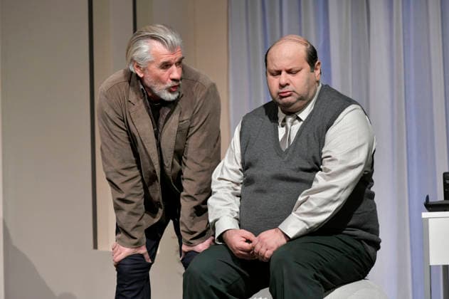 Daniel Morgenroth and Georgios Tsivanoglou at the photo rehearsal for the play Der Neurosen Kavalier at the Schlosspark Theater Berlin, 26 11 2025 Foto:xM.xBehrensx xFuturexImagex neurosenkavalier_5121