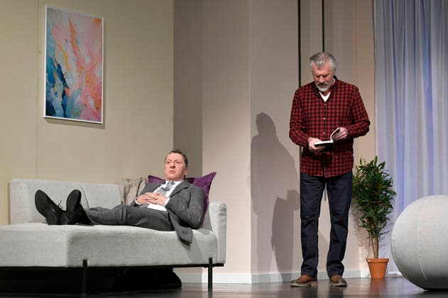 Jens Krause and Daniel Morgenroth at the photo rehearsal for the play Der Neurosen Kavalier at the Schlosspark Theater Berlin, 26 11 2025 Foto:xM.xBehrensx xFuturexImagex neurosenkavalier_5138