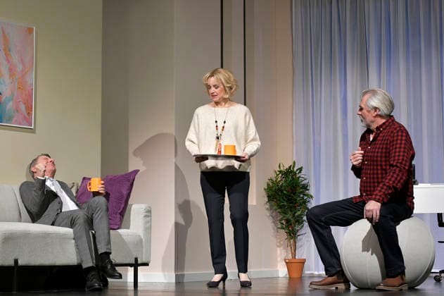 Jens Krause, Susanne Eisenkolb and Daniel Morgenroth at the photo rehearsal for the play Der Neurosen Kavalier at the Schlosspark Theater Berlin, 26 11 2025 Foto:xM.xBehrensx xFuturexImagex neurosenkavalier_5144