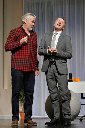 Daniel Morgenroth and Jens Krause at the photo rehearsal for the play Der Neurosen Kavalier at the Schlosspark Theater Berlin, 26 11 2025 Foto:xM.xBehrensx xFuturexImagex neurosenkavalier_5145