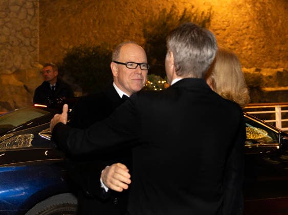 26-11-2025 Monaco Prince Emanuele Filiberto, Duke of Savoy, and Prince Albert of Monaco during a gala for the Princess Grace hospital of Monaco. at the Yacht Club de Monaco. The proceeds of the evening will be donated to Oeuvre de Soeur Marie Association of Monaco for the purchase of medical equipment for the Princess Grace hospital of Monaco. Â  Copyright: xPPEx