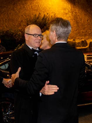 26-11-2025 Monaco Prince Emanuele Filiberto, Duke of Savoy, and Prince Albert of Monaco during a gala for the Princess Grace hospital of Monaco. at the Yacht Club de Monaco. The proceeds of the evening will be donated to Oeuvre de Soeur Marie Association of Monaco for the purchase of medical equipment for the Princess Grace hospital of Monaco. Â  Copyright: xPPEx