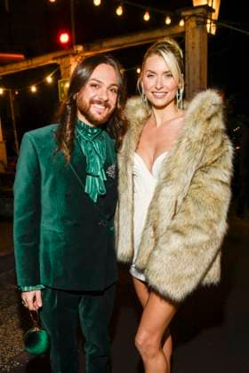 Berlin abb Lena Gercke Model hostess with Riccardo Simonetti at the Magical Christmas Ball of LeGer by Lena Gercke at Claerchens Ballhaus Berlin on 26 11 2025 Berlin Germany