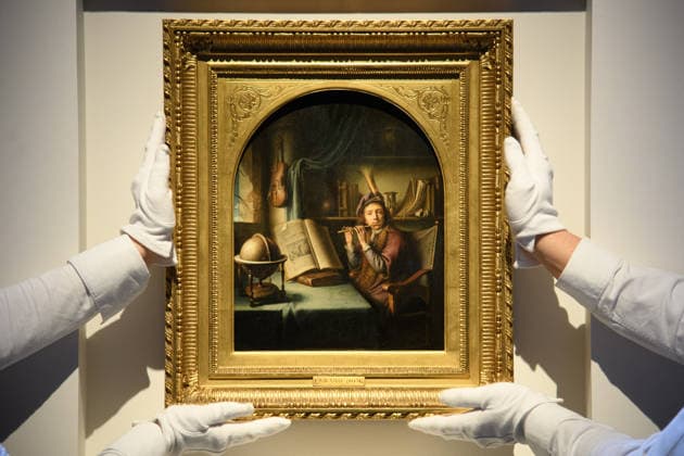 Christie s Old Masters Evening Sale Auction - Christie s King Street, London, UK Art handlers The Flute Player by Gerrit Dou (est. Â£2m - Â£3m) as part of Christie s Old Masters Evening Sale Auction which will take place on 2nd December 2025 - Christie s King Street, London, England, UK on Thursday 27 November, 2025., Credit:Justin Ng Avalon UK, England, London, Christie s King Street  Copyright: xJustinxNgx xAvalonx 1054924970
