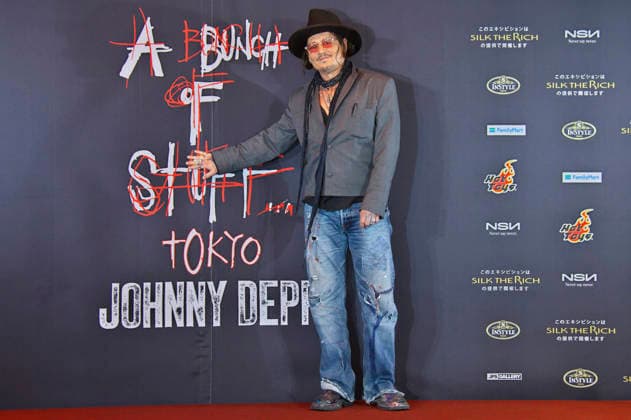 Johnny Depp at a press conference for his exhibition A Bunch of Stuff Tokyo at NEWoMan Takanawa Tokyo, 27 11 2025 Foto:xK.xNarax xFuturexImagex depp_5114