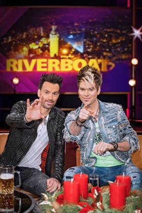 MDR Riverboat Magician Ehrlich Brothers on the occasion of the recording of the MDR talk show Riverboat on 27 11 2025 in the Mediacity Leipzig 20251127SFL0044
