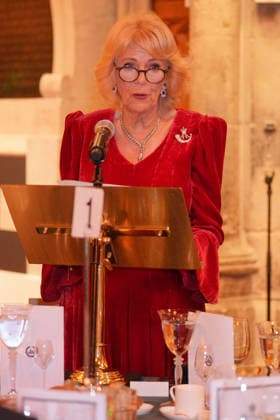 Britain Royals Britain s Queen Camilla, Colonel-in-Chief The Rifles and Royal Colonel 4th Battalion The Ranger Regiment, makes a speech as she attends the Biennial RIFLES Awards Dinner, in London, Thursday, Nov. 27, 2025., Credit:Kin Cheung Avalon GBR, London  Copyright: xKinxCheungx xAvalonx 1055039147