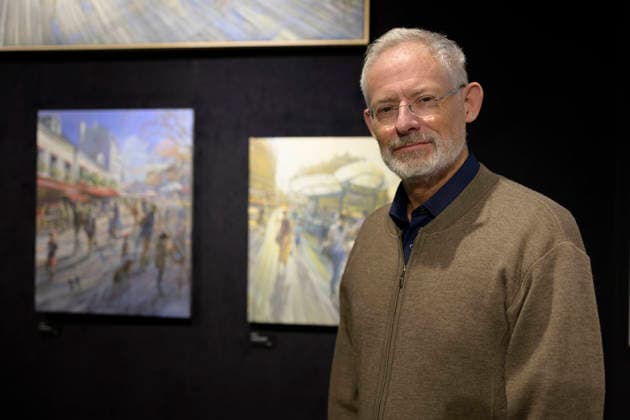 Kerdalo French artist Laurent Parcelier, born 1962 in Chamalieres at the Artistalk in the gallery Cavatina Art Concept, Munich on 27 11 2025
