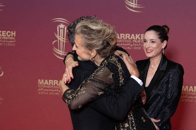22nd Marrakech International Film Festival Opening Ceremony Kleber Mendonca Filho, Mélita Toscan du Plantier and Emilie Lesclaux attends the during the 22nd Marrakech International Film Festival Opening Ceremony on November 28, 2025 in Paris, France. Photo by Nasser Berzane ABACAPRESS.COM Paris France  Copyright: xBerzanexNasser ABACAx