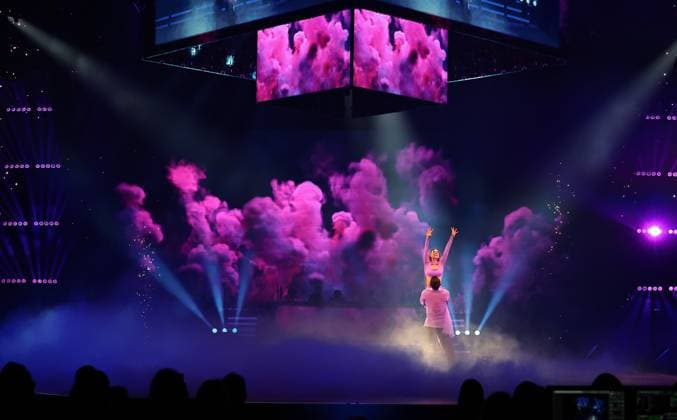 Let s Dance Live Tour 2025 in Erfurt EDITORIAL USE ONLY FOR EDITORIAL USE 28 11 2025, Erfurt, Messehalle, Let™s Dance The Original Live Tour 2025 pictured Ann Kathrin Bendixen and Zsolt Sandor Czeke