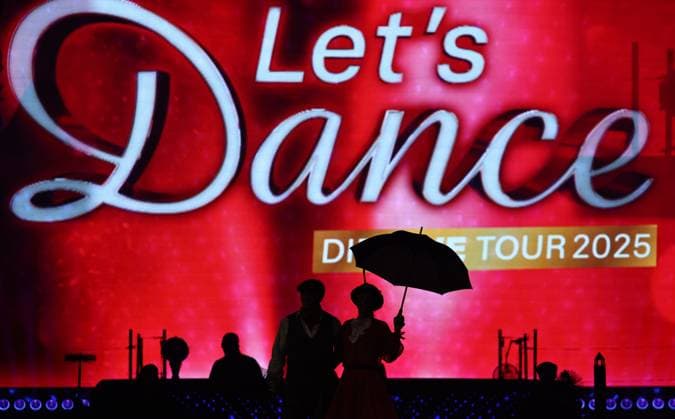 Let s Dance Live Tour 2025 in Erfurt EDITORIAL USE ONLY FOR EDITORIAL USE 28 11 2025, Erfurt, Messehalle, Let™s Dance The Original Live Tour 2025 in the picture Mark Keller and Kathrin Menzinger