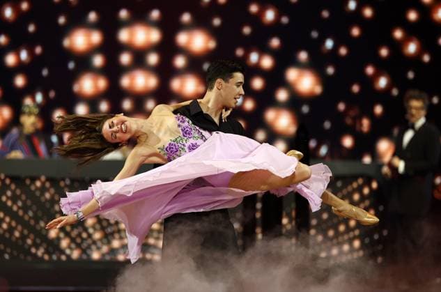 Let s Dance Live Tour 2025 in Erfurt EDITORIAL USE ONLY FOR EDITORIAL USE 28 11 2025, Erfurt, Messehalle, Let™s Dance The Original Live Tour 2025 in the picture Diego Pooth and Ekaterina Leonova