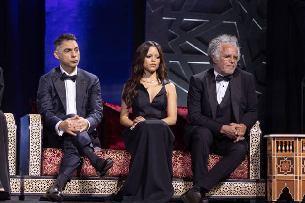 22nd Marrakech International Film Festival Opening Ceremony Payman Maadi, Jenna Ortega and Hakim Belabbes attends the during the 22nd Marrakech International Film Festival Opening Ceremony on November 28, 2025 in Paris, France. Photo by Nasser Berzane ABACAPRESS.COM Paris France  Copyright: xBerzanexNasser ABACAx