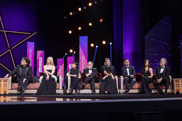 22nd Marrakech International Film Festival Opening Ceremony ury Members Celine Song, Karim Aïnouz, Julia Ducournau, Jury President Bong Joon-ho, Anya Taylor-Joy, Payman Maadi, Jenna Ortega and Hakim Belabbes attends the during the 22nd Marrakech International Film Festival Opening Ceremony on November 28, 2025 in Paris, France. Photo by Nasser Berzane ABACAPRESS.COM Paris France  Copyright: xBerzanexNasser ABACAx