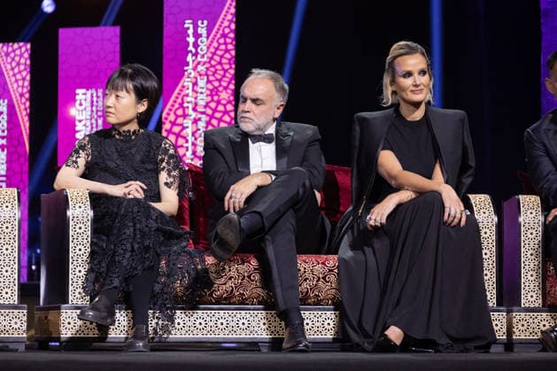 22nd Marrakech International Film Festival Opening Ceremony Celine Song, Karim Aïnouz, Julia Ducournau attends the during the 22nd Marrakech International Film Festival Opening Ceremony on November 28, 2025 in Paris, France. Photo by Nasser Berzane ABACAPRESS.COM Paris France  Copyright: xBerzanexNasser ABACAx