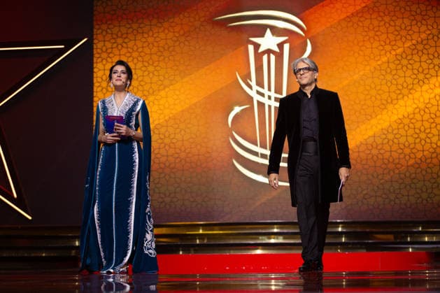 22nd Marrakech International Film Festival Opening Ceremony Nabila Kilani and Guest attends the during the 22nd Marrakech International Film Festival Opening Ceremony on November 28, 2025 in Paris, France. Photo by Nasser Berzane ABACAPRESS.COM Paris France  Copyright: xBerzanexNasser ABACAx