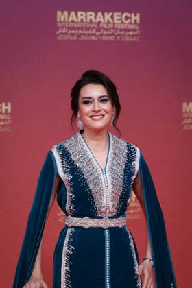 Nabila Kilani R and a guest attend the Opening Red Carpet during the 22nd Marrakech International Film Festival on November 28, 2025 in Marrakech, Morocco Marrakech, Morocco 28 11 2025 451096 2025 11 28 MARRAKECH Morocco  Copyright: xRomualdxMeigneuxx xStarfacex STAR_451096_066
