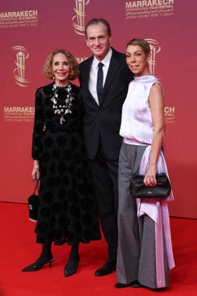 Marisa Berenson, Nicolas Altmayer and Mathilde Favier attend the Opening Red Carpet during the 22nd Marrakech International Film Festival on November 28, 2025 in Marrakech, Morocco Marrakech, Morocco 28 11 2025 451096 2025 11 28 MARRAKECH Morocco  Copyright: xRomualdxMeigneuxx xStarfacex STAR_451096_076