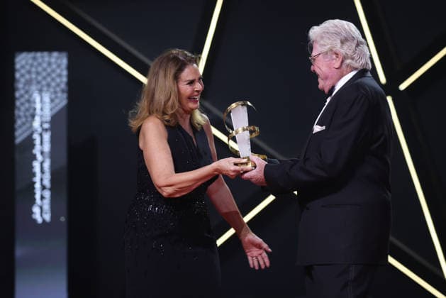 Hussein Fahmy receives the Tribute Award during the Opening Ceremony during the 22nd Marrakech International Film Festival on November 28, 2025 in Marrakech, Morocco Marrakech, Morocco 28 11 2025 451096 2025 11 28 MARRAKECH Morocco  Copyright: xRomualdxMeigneuxx xStarfacex STAR_451096_161