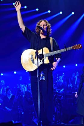 Night of the Proms 2025 Singer Michael Schulte during a performance at the Night of the Proms 2025 on 28 11 2025 in the SAP Arena Mannheim 20251128MWI099666