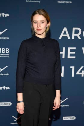 ABBberlin Katharina Stark actress on the red carpet at the festival opening AROUND THE WORLD IN 14 FILMS at Cinestar Kino in der Kulturbrauerei Berlin on 28 11 2025 Berlin Germany