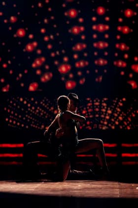 Fabian Hambüchen and Anastasia Maruster at Let s Dance Die Live Tour 2025 in the Messehalle Erfurt, 28 11 2025 Foto:xM.xKremerx xFuturexImagex dance_5322