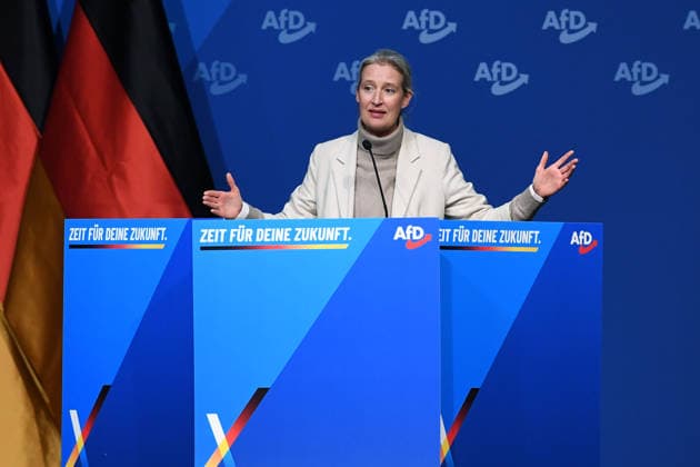 Foundation of the AfD youth organization on 29 11 2025 in the Hessenhallen in Gießen Dr Alice Weidel Federal Spokesperson AfD xRx