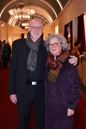 Harald Effenberg and his wife Nina Effenberg at the Der Neurosen Kavalier Theater Premiere at the Schlossparktheater on 29 11 2025 in Berlin Der Neurosen Kavalier Theater Premiere in Berlin