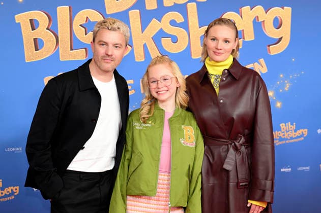 Friedrich Mücke, Nala and Rosalie Thomass at the premiere of the movie Bibi Blocksberg Das große Hexentreffen at Mathäser Filmpalast Munich, 29 11 2025 Foto:xR.xHeinex xFuturexImagex bibi_5154