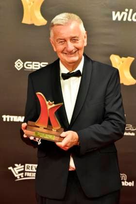 ABBdortmund Reiner Meutsch Award winner as a guest on the red carpet at the Kinderlachen Gala 2025 in the Westfalenhalleon 29 11 2025 in Dortmund NRW Germany