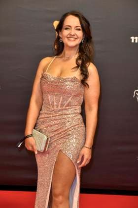 ABBdortmund Susan Albers singer as a guest on the red carpet at the Kinderlachen Gala 2025 in the Westfalenhalleon 29 11 2025 in Dortmund NRW Germany