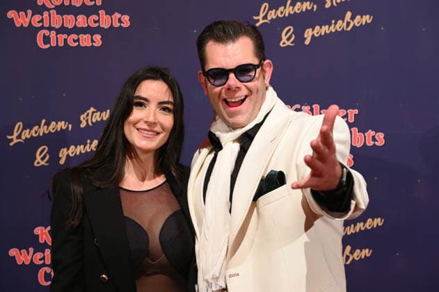 Presenter and entertainer Dennis Schick and his wife Liliana attend the premiere of the 10th Cologne Christmas Circus