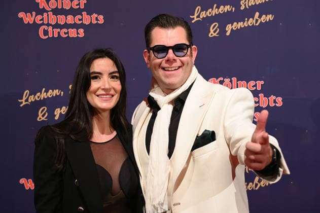 Presenter and entertainer Dennis Schick and his wife Liliana attend the premiere of the 10th Cologne Christmas Circus