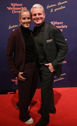 Entertainer Guido Cantz and his wife Natalie attend the premiere of the 10th Cologne Christmas Circus
