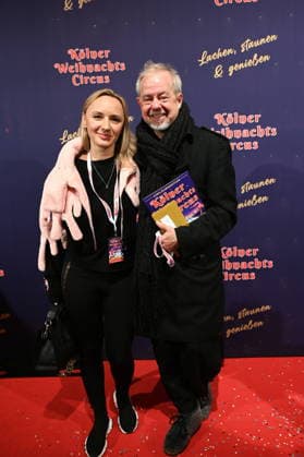 Musician Helmut Zerlett and his wife Natalia attend the premiere of the 10th Cologne Christmas Circus